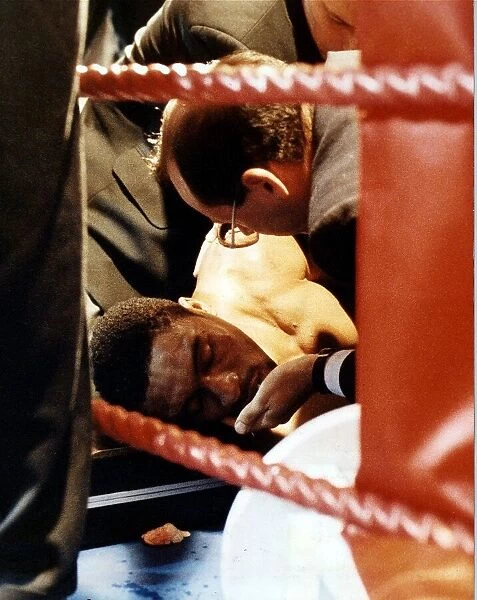 Michael Watson Boxing laying unconscious after being knocked out by Chris Eubank watson