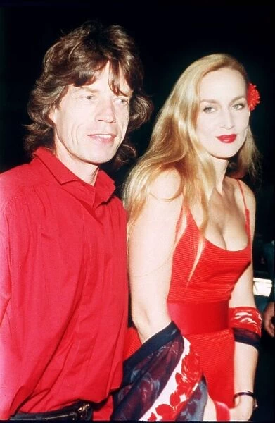 Mick Jagger singer with model Jerry Hall