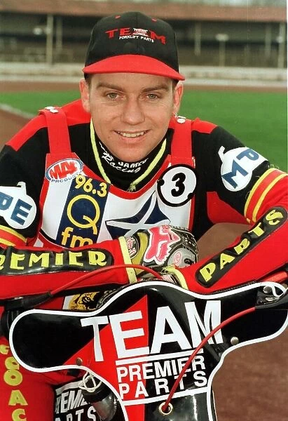 Mick Powell of Glasgow Tigers Speedway team March 1998