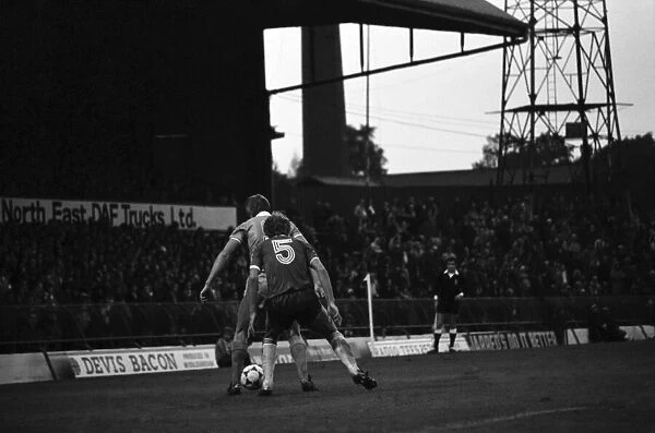Middlesbrough 3 v. Stoke City 2. Dvision one football September 1981 MF03-21-014