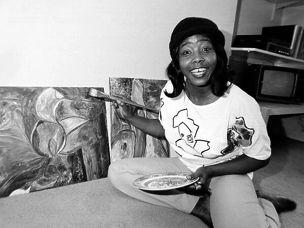 Millie Small Singer painting canvases Art July 1987 1980s