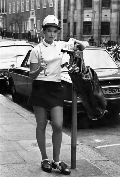 English Ladies Golf Team Miniskirted Outfit Print, June Art