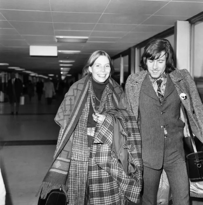 Framed Print : Joni Mitchell at Heathrow Airport Print