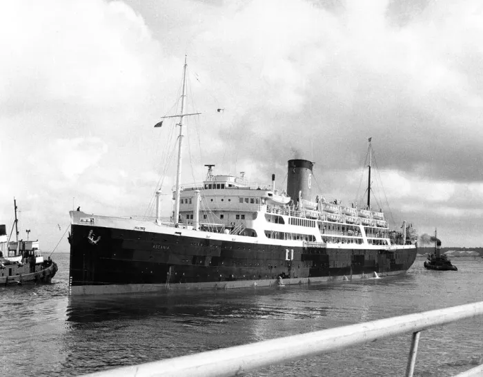Framed Print : Cunard Line Steamship SS Ascania Print Framed Print : Cunard Line Steamship SS Ascania Print