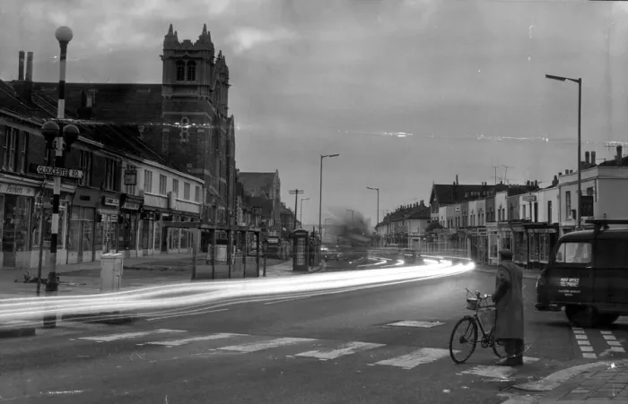 Framed Print : Delayed Action Photo Print, Gloucester Road Blackout 1974 Framed Print : Delayed Action Photo Print, Gloucester Road Blackout 1974