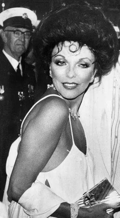 Framed Print : Joan Collins Print - Low Cut Evening Gown Premiere Photo 1978 Framed Print : Joan Collins Print - Low Cut Evening Gown Premiere Photo 1978
