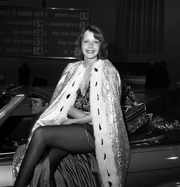 Miss TV Europe 1973 Beauty Contest, Sylvia Kristel from Holland, aged 20 years old