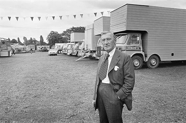 Mr Billy Crow at the annual fair at Albert Park, Middlesbrough Circa August 1979