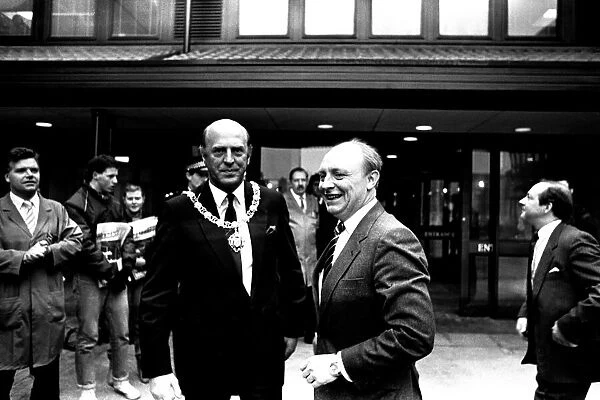 Neil Kinnock during a visit to Tyneisde where he offically opened Gateshead Council