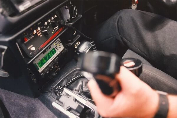 The new hi-tech tracking system in the Sierra Cosworth police car 01  /  06  /  98 circa