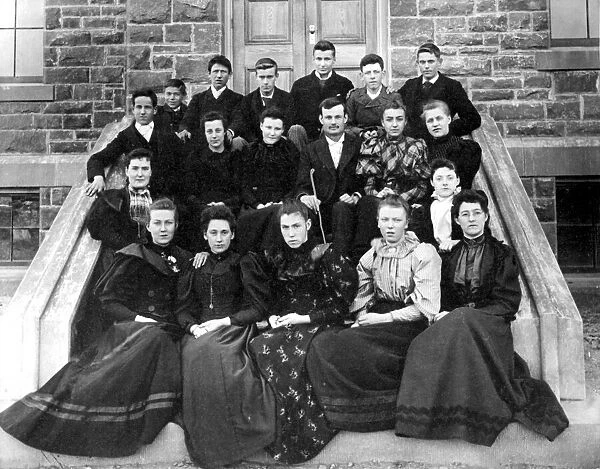 NEWCASTLE, NEW BRUNSWICK, CANADA - Lord Beaverbrook childhood at Harkins Academy 1893