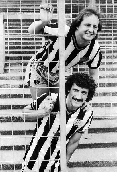 Newcastle United players David McCreery and Terry McDermott at St. Jamess Park