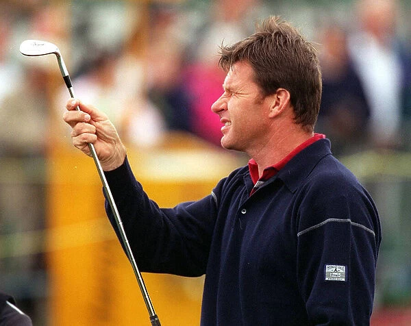 Nick Faldo at Troon for the Open Championship July 1997 During his last practice round