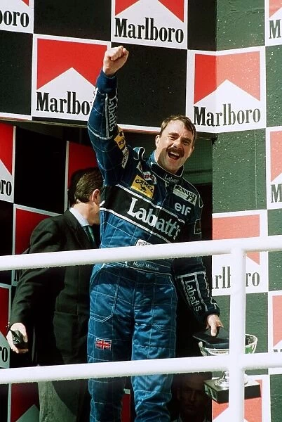 Nigel Mansell racing driver 1992
