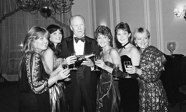 The Nolan sisters meet former President of the United States Gerald Ford at a reception