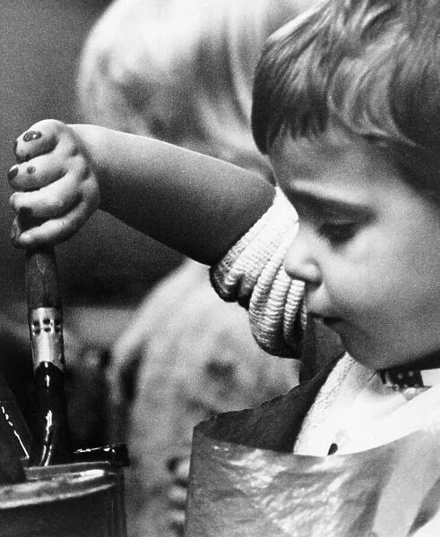 Nursery Child, Janine Shales, playing, October 1978