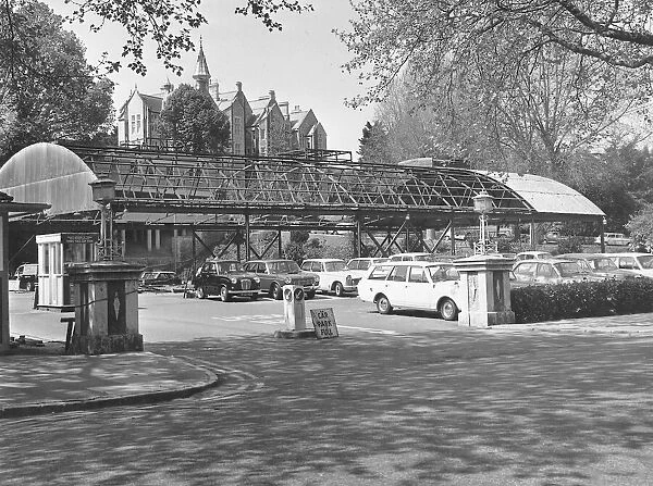 The old Torquay coach station shelter being dismantled in May 1971