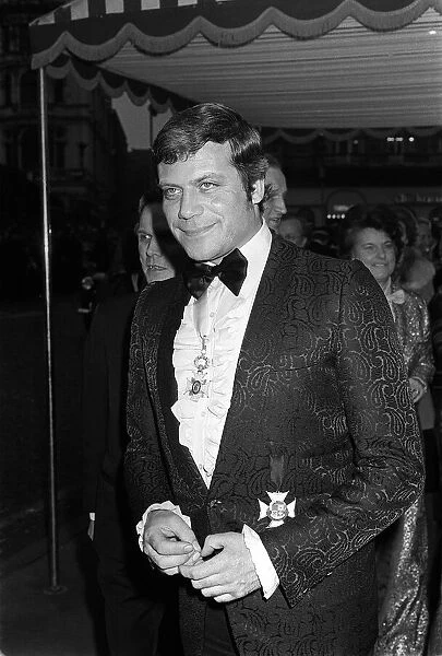 Oliver Reed March 1974 arrives for the Royal Premiere of the Three Musketeers at