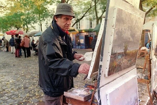 Painter in Montmartre Paris November 1999