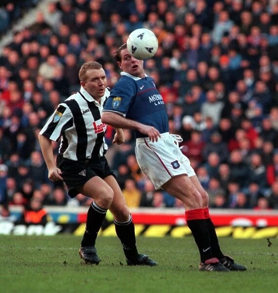Paul Gascoigne Rangers Dunfermline February 1998 at Ibrox in the Scottish League