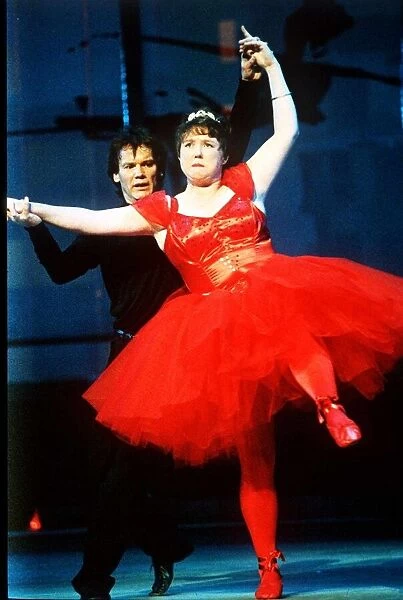 Pauline Quirke actress rehearsing as the Sugar Plum fairy for the Royal Variety
