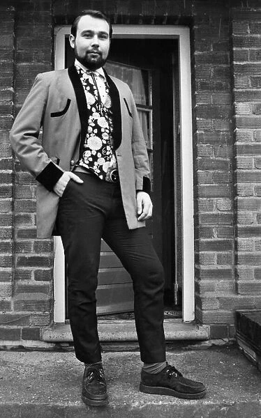 PC Roger Cox seen here dressed as a teddy boy. 17th January 1979