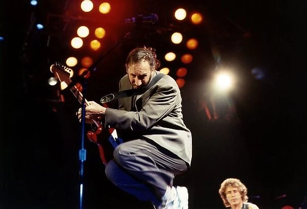 Pete Townshend Lead Guitar player of The Who in concert on stage