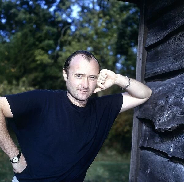 Phil Collins singer, songwriter & drummer pictured at home December 1989