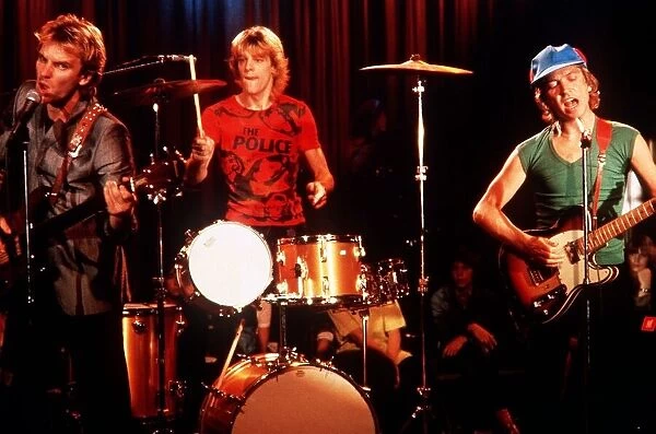 The Police Rock Group performing live Sting, Andy Summers, and Stewart Copeland