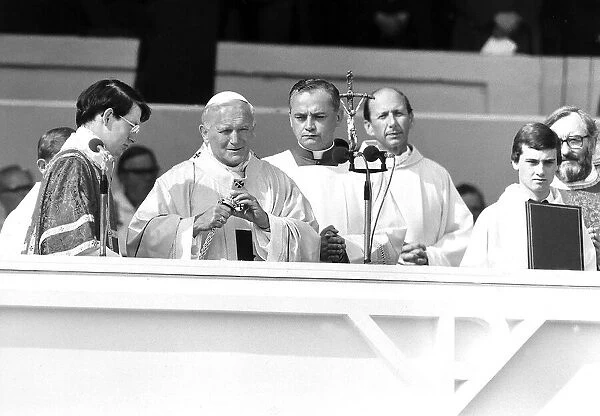 Pope John Paul II Visit Britain 1982 The Pope conducts an Open Air Mass at Wembley
