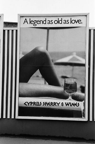 Poster advertising Cyprus Sherry & Wines. 1982