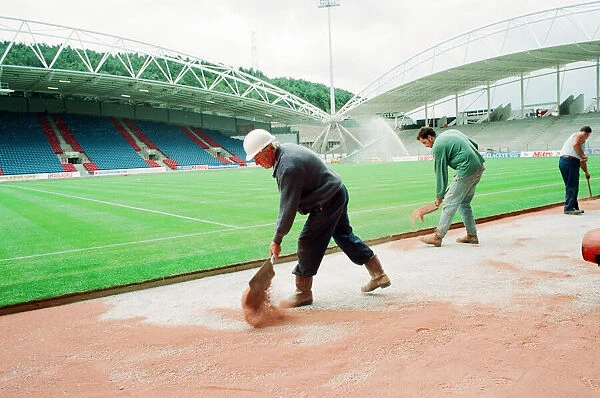 Preparations ahead of Inaugural match at the new Huddersfield Town