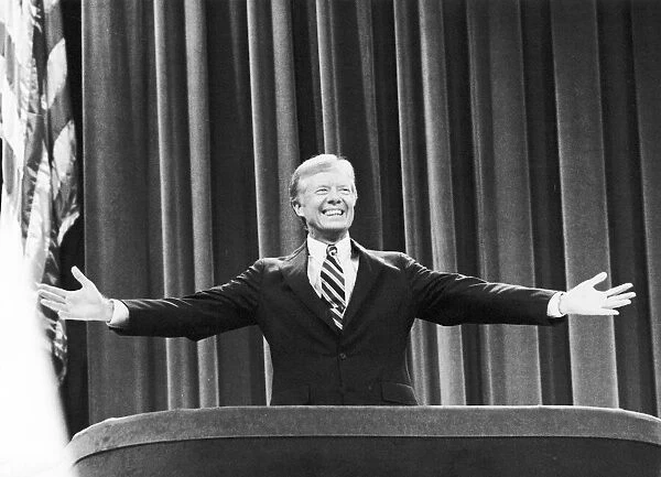 President Jimmy Carter seen here at the Democratic Convention in New York August 1980