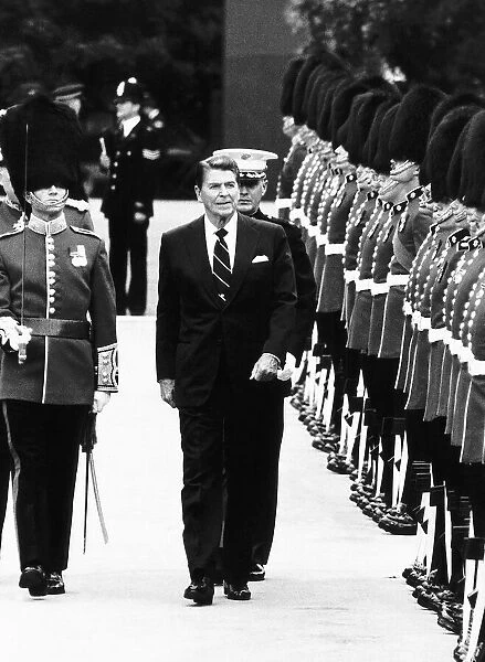 President Ronald Reagan at Kensington. 4th June 1984