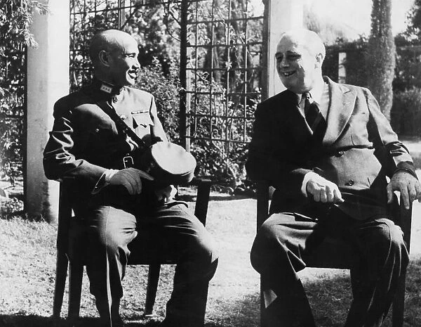 President Roosevelt and Generalissimo Chiang Kai-shek at Casablanca conference