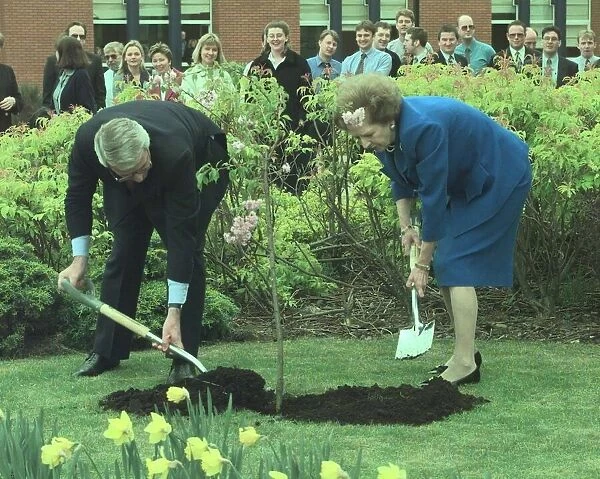 Prime Minister Baroness Margaret Thatcher with John Major MP Conservative Prime Minister
