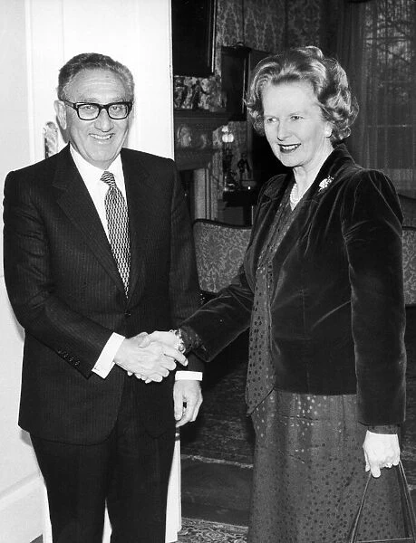 Prime Minister Margaret Thatcher seen here with former National Security Adviser