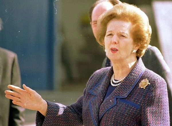 FORMER PRIME MINISTER MARGARET THATCHER IN STRILING SCOTLAND DURING RUN UP TO GENERAL