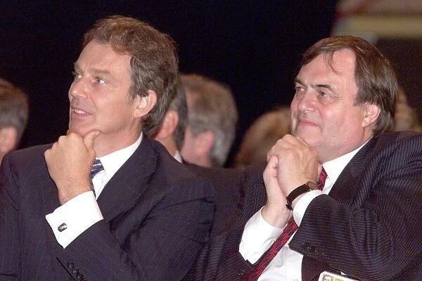 Prime Minister Tony Blair and John Prescott at the Labour Party Conference Sep 1999 in