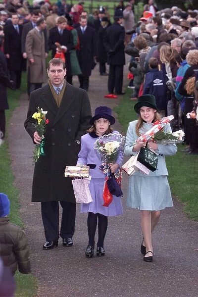 Prince Andrew at Sandringham, December 1999 Prince Andrew with Princess Beatrice