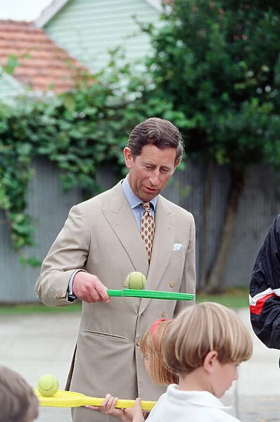 Prince Charles pictured during a visit to Fendalton Primary School, Christchurch
