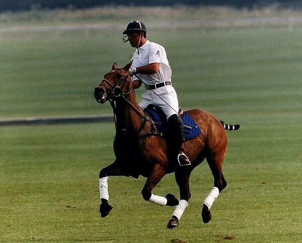 Prince Charles playing polo at Cirencester in 1993