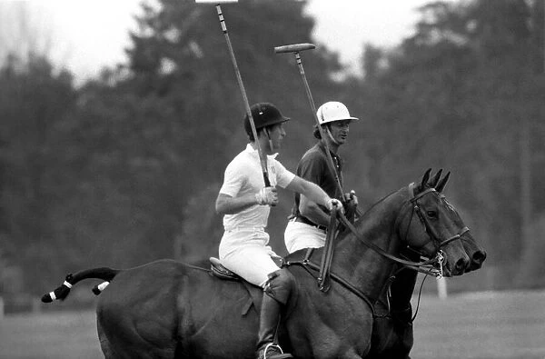 Prince Charles playing polo. June 1977 R77-3218