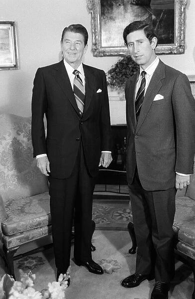 Prince Charles visits United States President, Ronald Reagan. May 1981