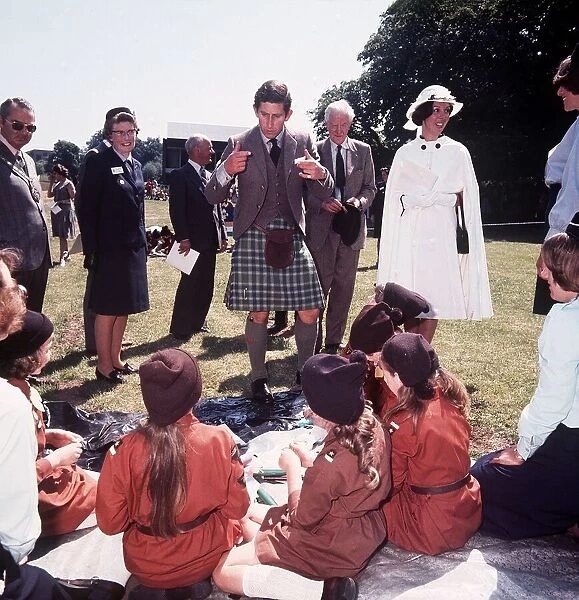 Prince Charles wears kilt whilst talking to Brownies in #21546222