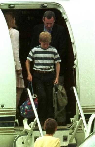Prince Harry arrives at Cannes airport with brother Prince William