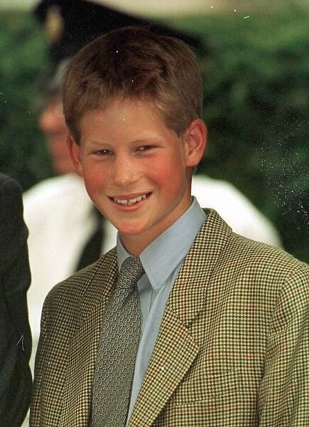 Prince Harry arrives for his first day at September 1998 to register at Eton college