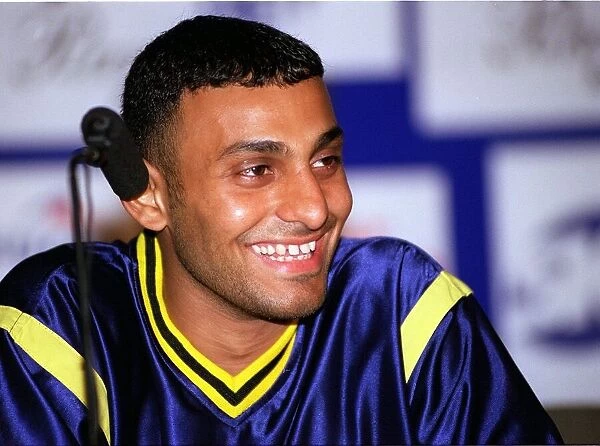 Prince Naseem Hamed at a Press Conference July 1997 Before his title fights against Juan