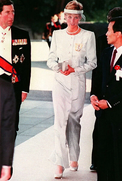 Prince and Princess of Wales during their official visit to Japan