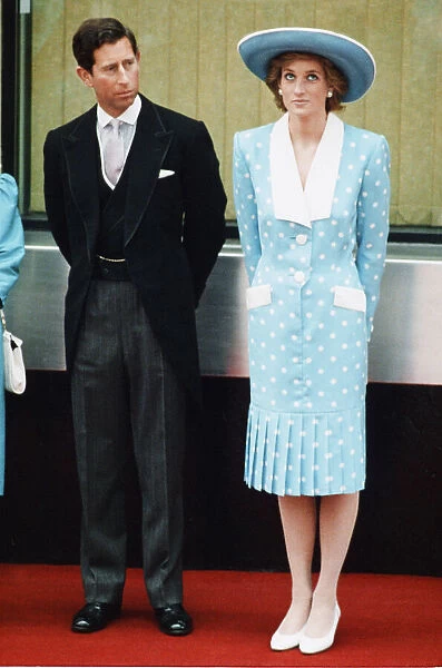Prince and Princess of Wales at Victoria Station waiting for the arrival of the Nigerian